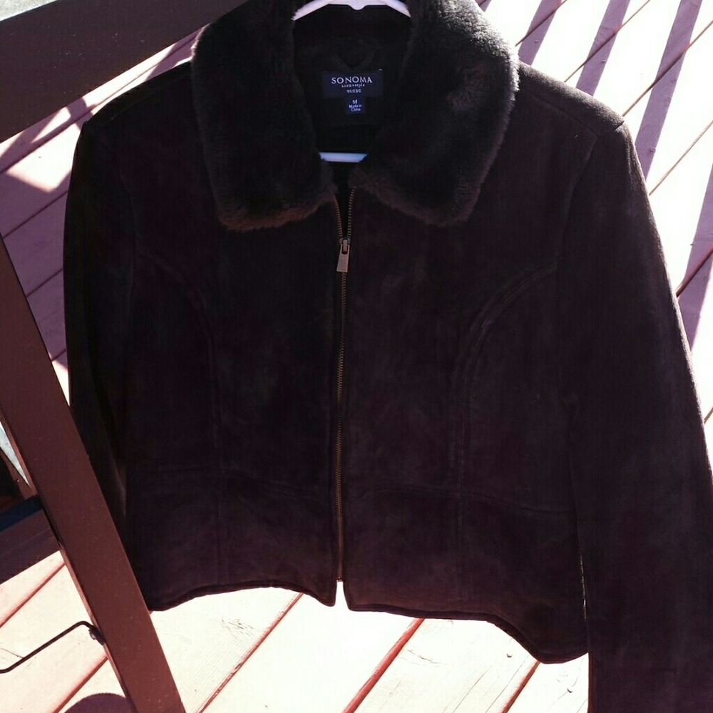 Adorable Brown Suede Jacket!